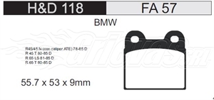 PAST/FRENO 118-HD BMW DEL. B45/R65.........(FA...)