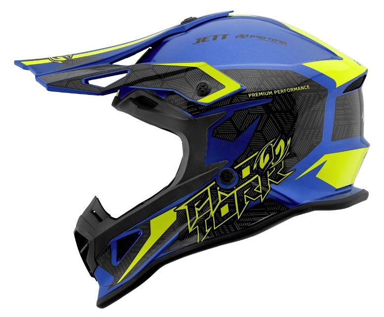 CASCO CROSS FAST BRAVE M AZUL AMARILLO 1092AM.TORK