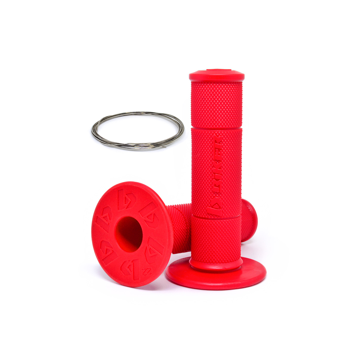 PUÑO BIKER DIAMOND GRIP ALAMBRE - ROJO440402-BR
