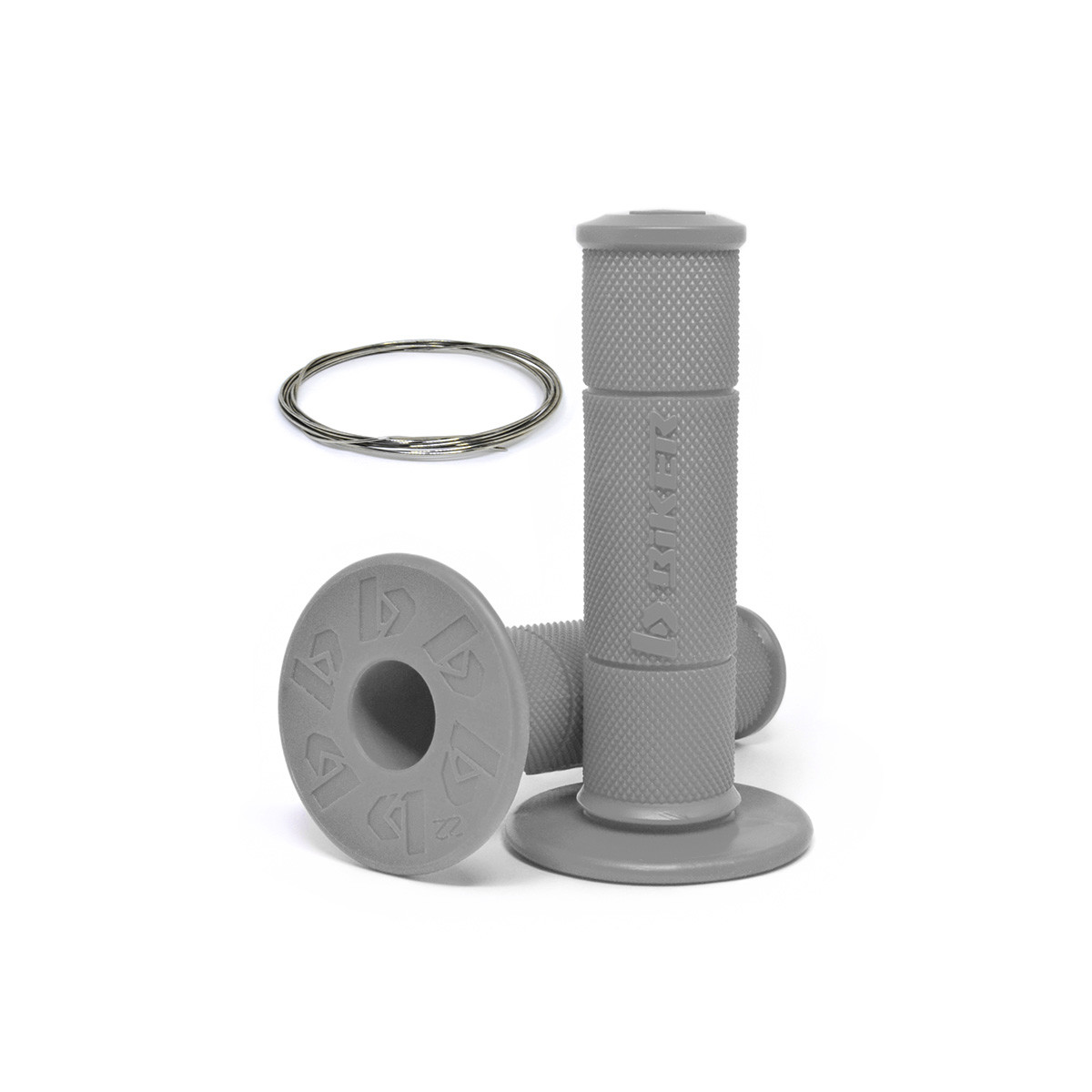 PUÑO BIKER DIAMOND GRIP ALAMBRE - GRIS440202-BR