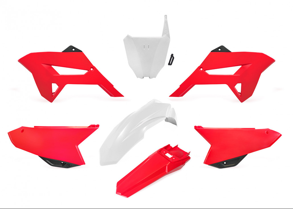 KIT PLAST.HONDA 230CRF(R1DE)BLAN/ROJ-1121409-BIKER