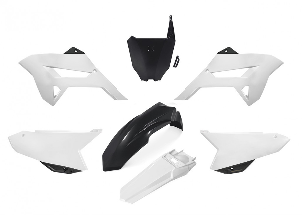 KIT PLAST.HONDA 230CRF(R1DE)NEG/BLAN-1120107-BIKER