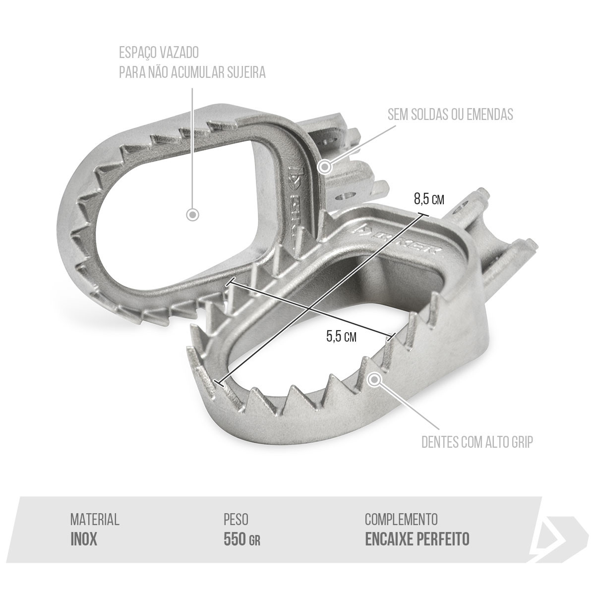 PEDALIN (JGO)SHARK CRF230/250F/TORNA INOX107-BIKER