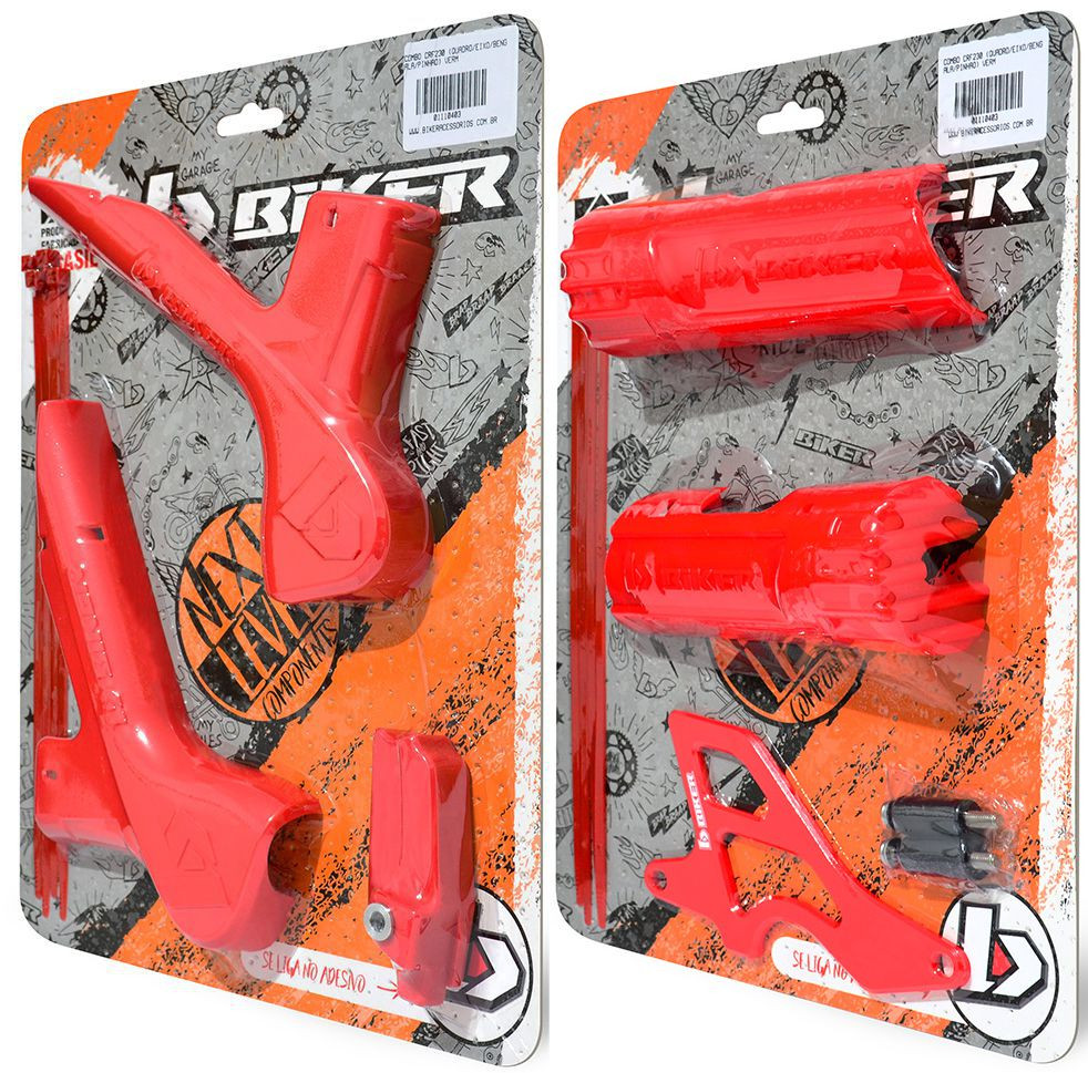 COMBO CRF(CUADRO/EJE/HORQUILLA/PIÑON) ROJO -BIKER
